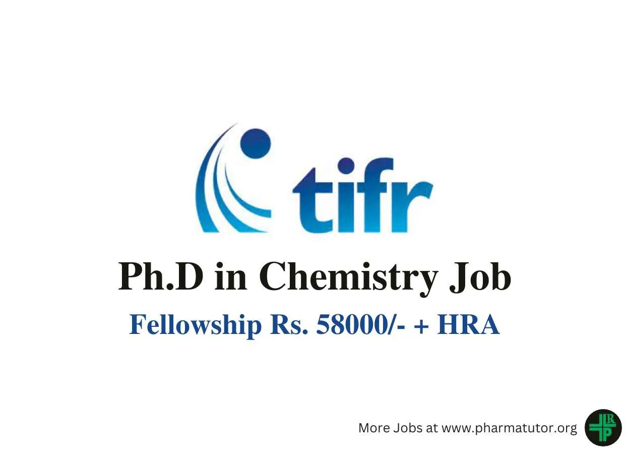 Vacancy for Ph.D in Chemistry at Tata Institute of Fundamental Research