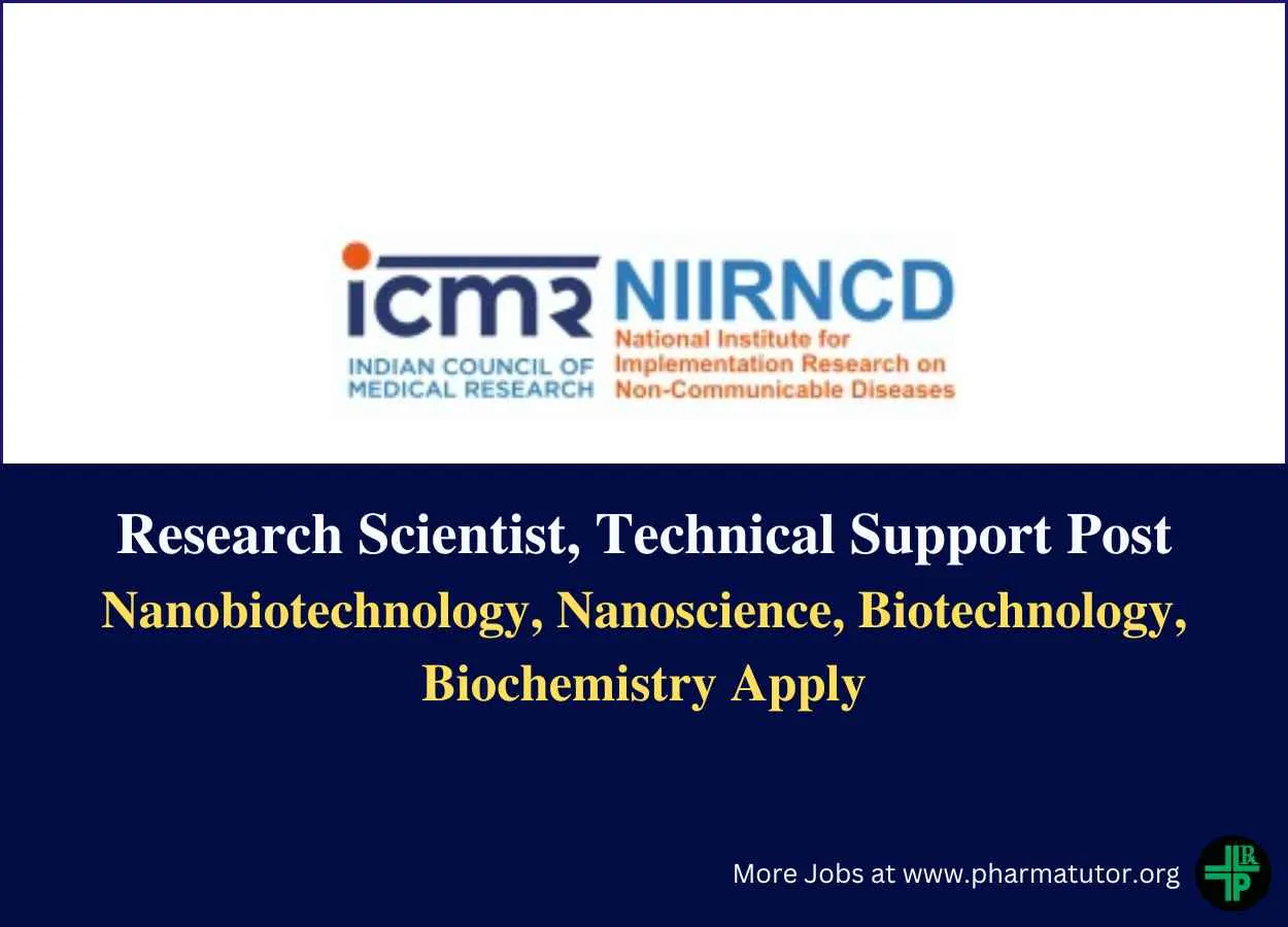Vacancy for Research Scientist, Technical Support at NIIRNCD