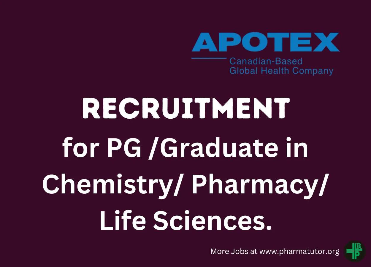 Apotex Inc looking for Regulatory Affairs Executive