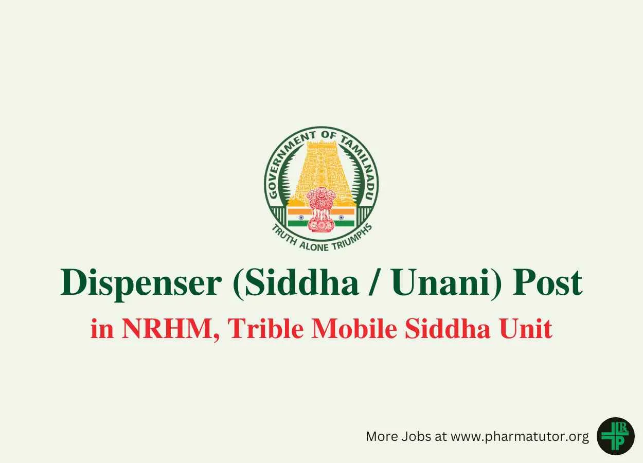 Applications are invited for post of Dispenser at District Health Society