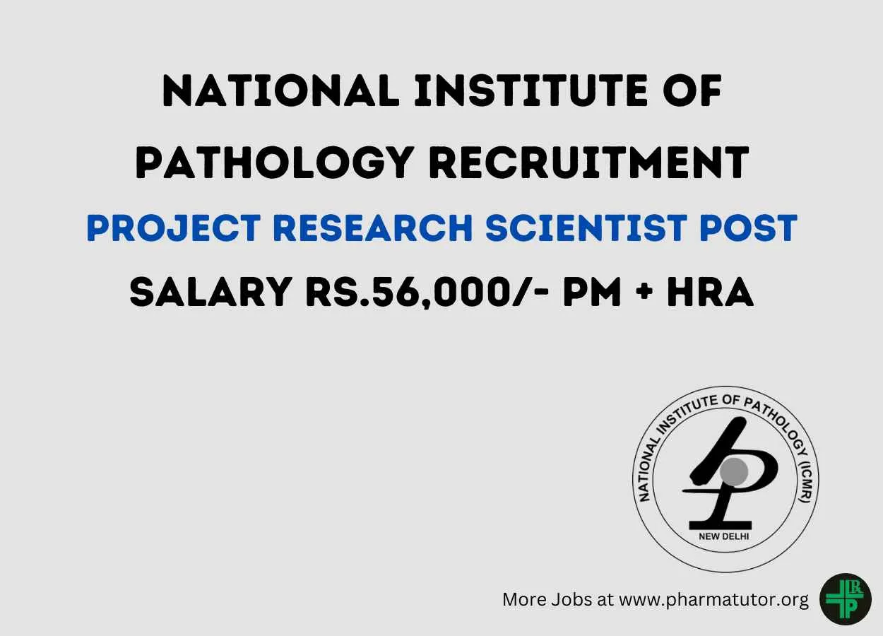 Applications are invited for the Post of Research Scientist at National Institute of Pathology