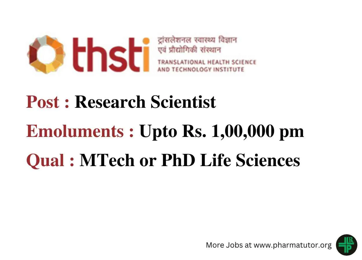 Career for Research Scientist at BRIC-THSTI