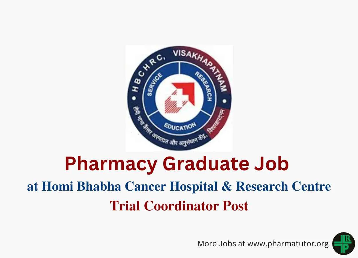 Job for B.Pharm, Life Sciences as Trial Coordinator at Homi Bhabha Cancer Hospital Research Centre