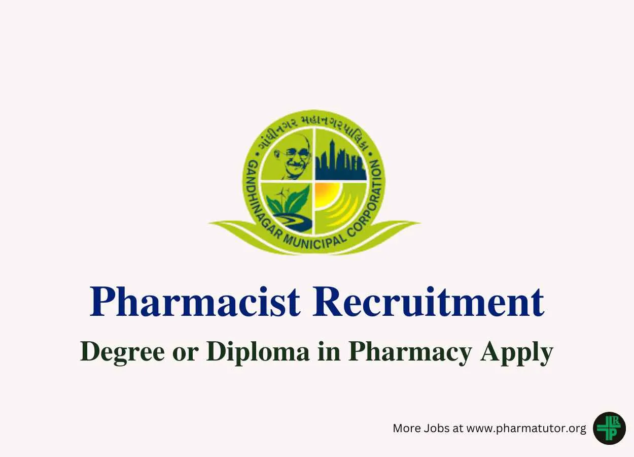 Job for Pharmacist in Gandhinagar Municipal Corporation