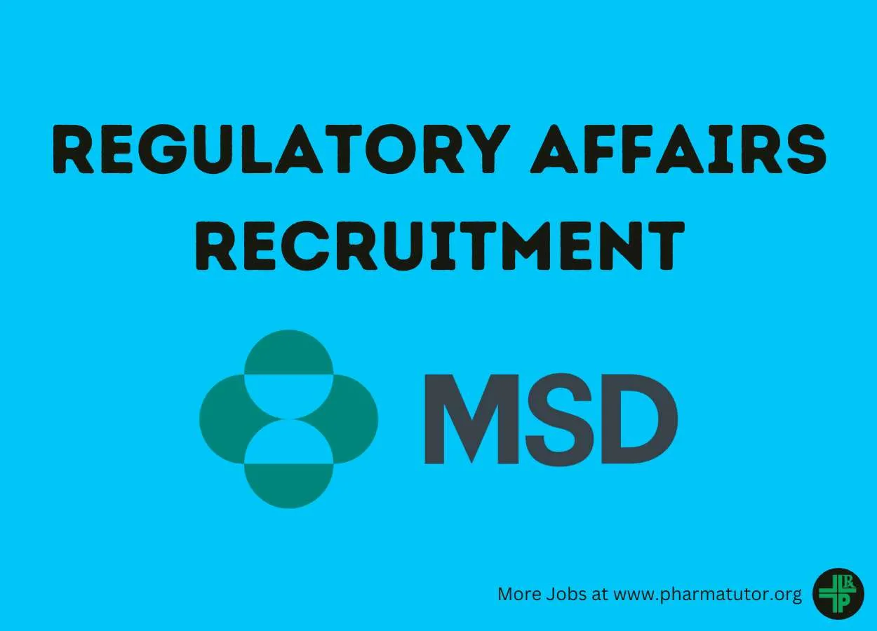 Merck Limited Hiring Regulatory Affairs Assoc. Scientist