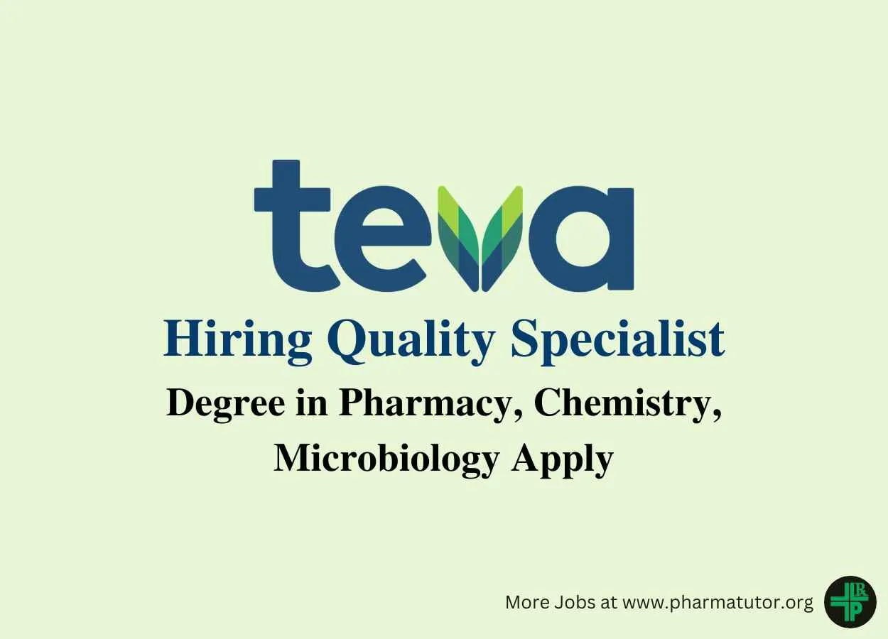 Teva looking for Quality Specialist