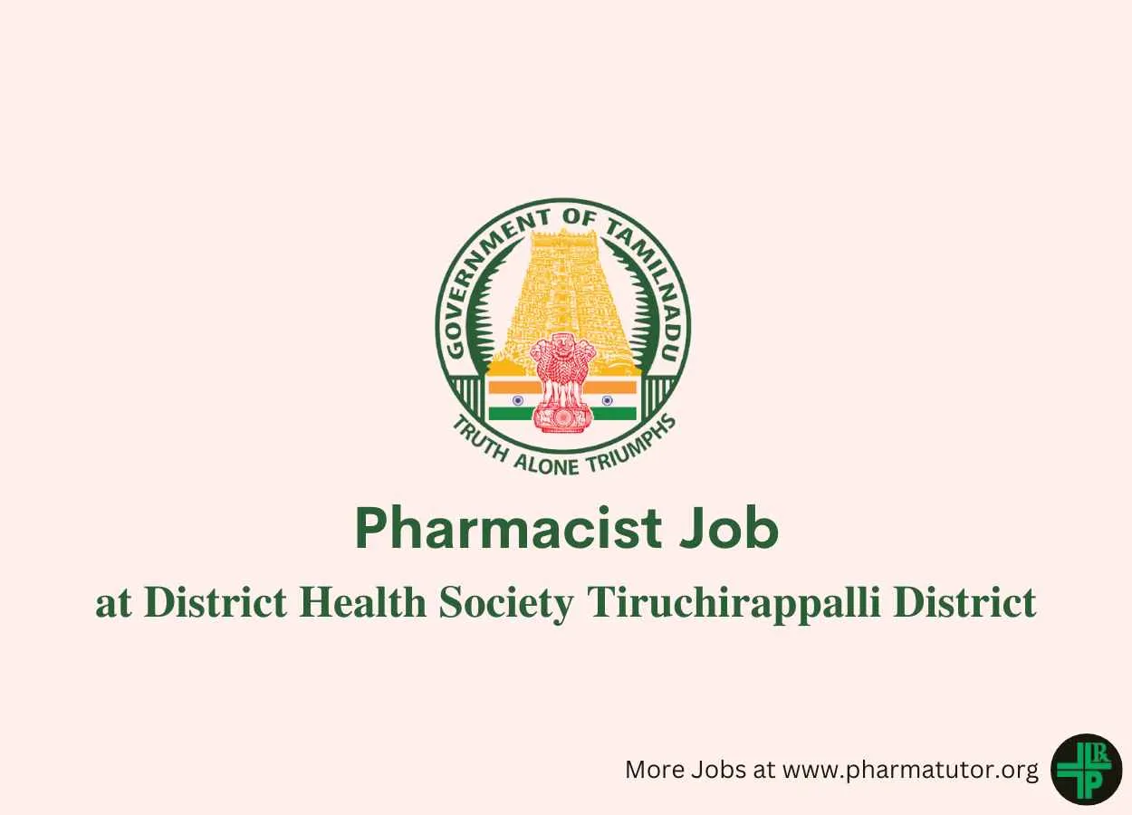 Vacancy for Pharmacist at District Health Society