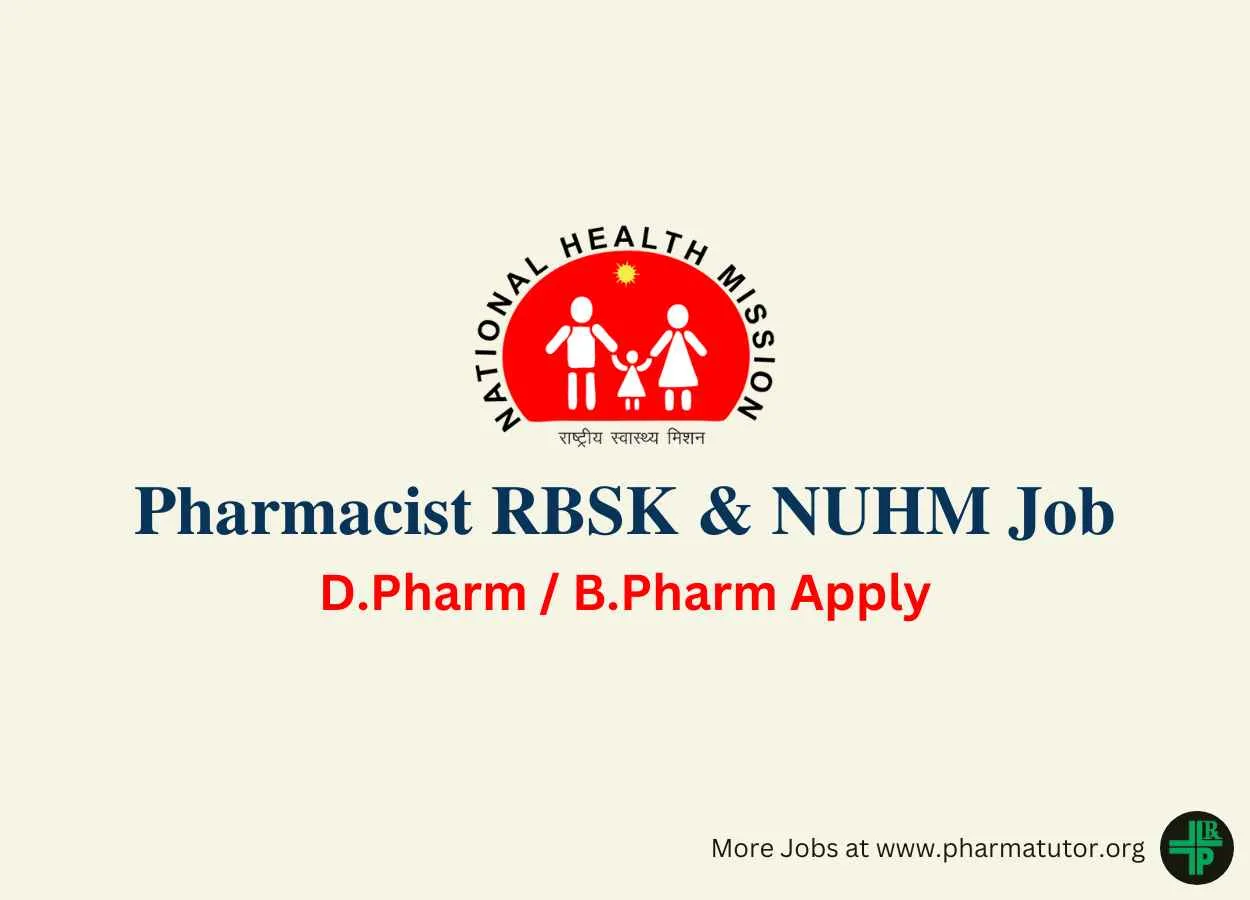 Vacancy for Pharmacist under National Health Mission PharmaTutor