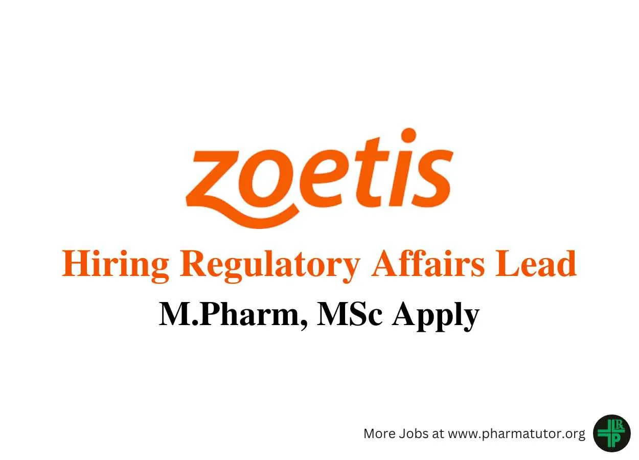 Zoetis Hiring Regulatory Affairs Lead