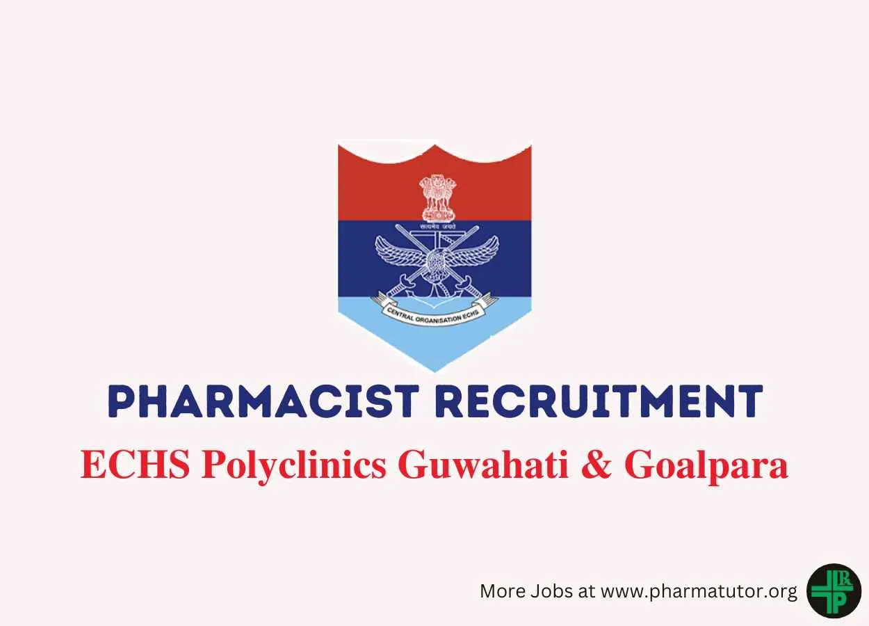 Applications are invited for post of Pharmacist at ECHS Polyclinics