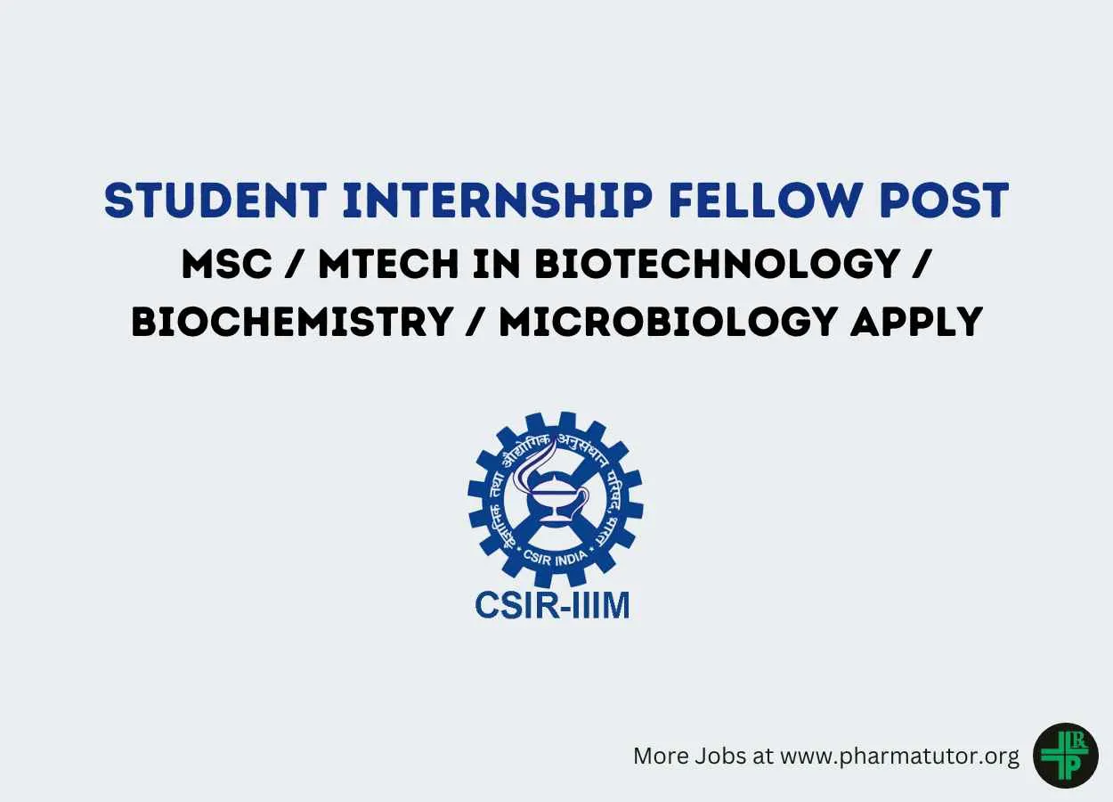 Applications are invited for Student Internship Fellow at IIIM