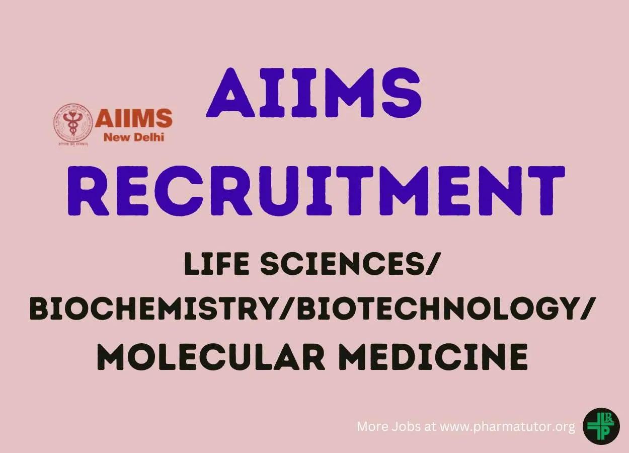 Applications are invited for the post of JRF in the ICMR funded project at AIIMS