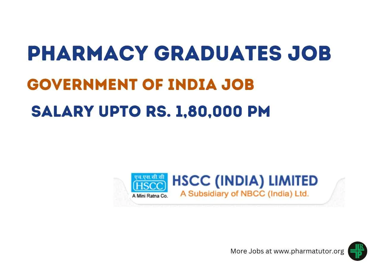Career for Pharmacy Graduates at HSCC Limited