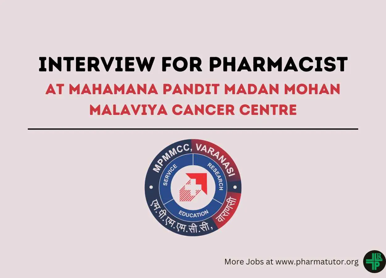Interview for Pharmacist at MPMMCC