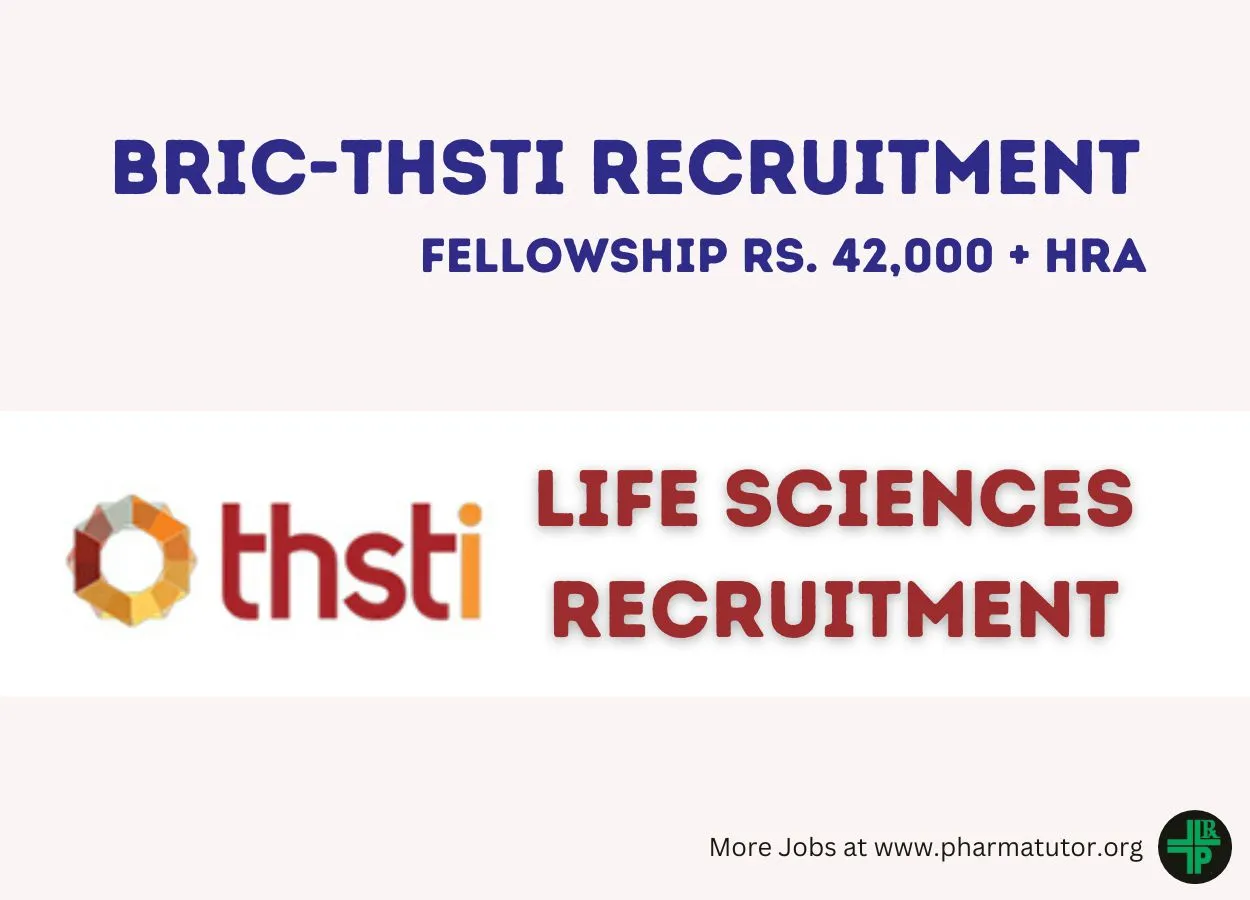 Life Sciences Recruitment at BRIC-THSTI