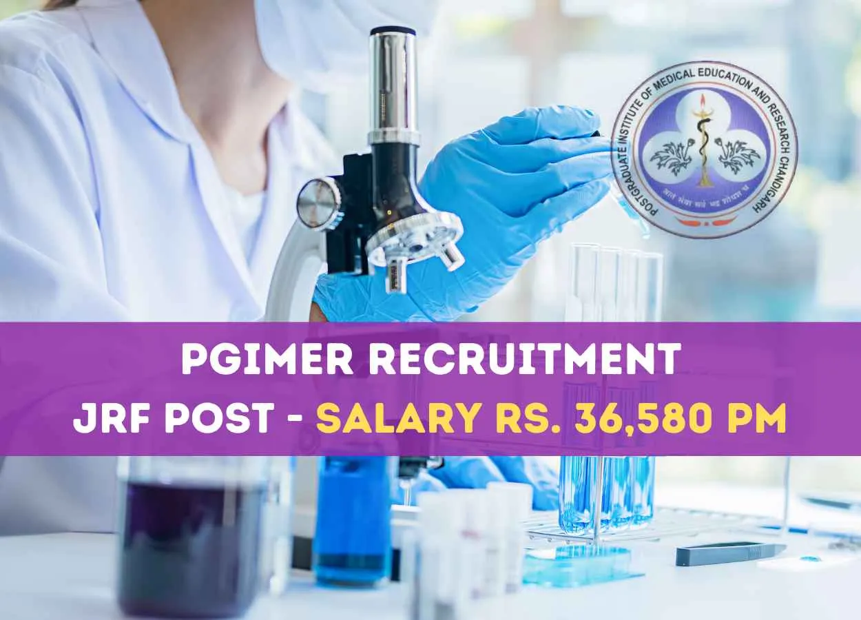 PGIMER Life Sciences Recruitment, JRF Post