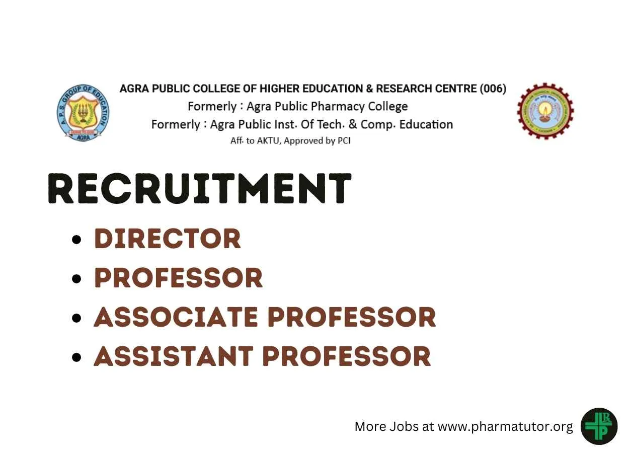 Recruitment for Director and Faculty Postst at Agra Public College of Higher Education & Research Centre