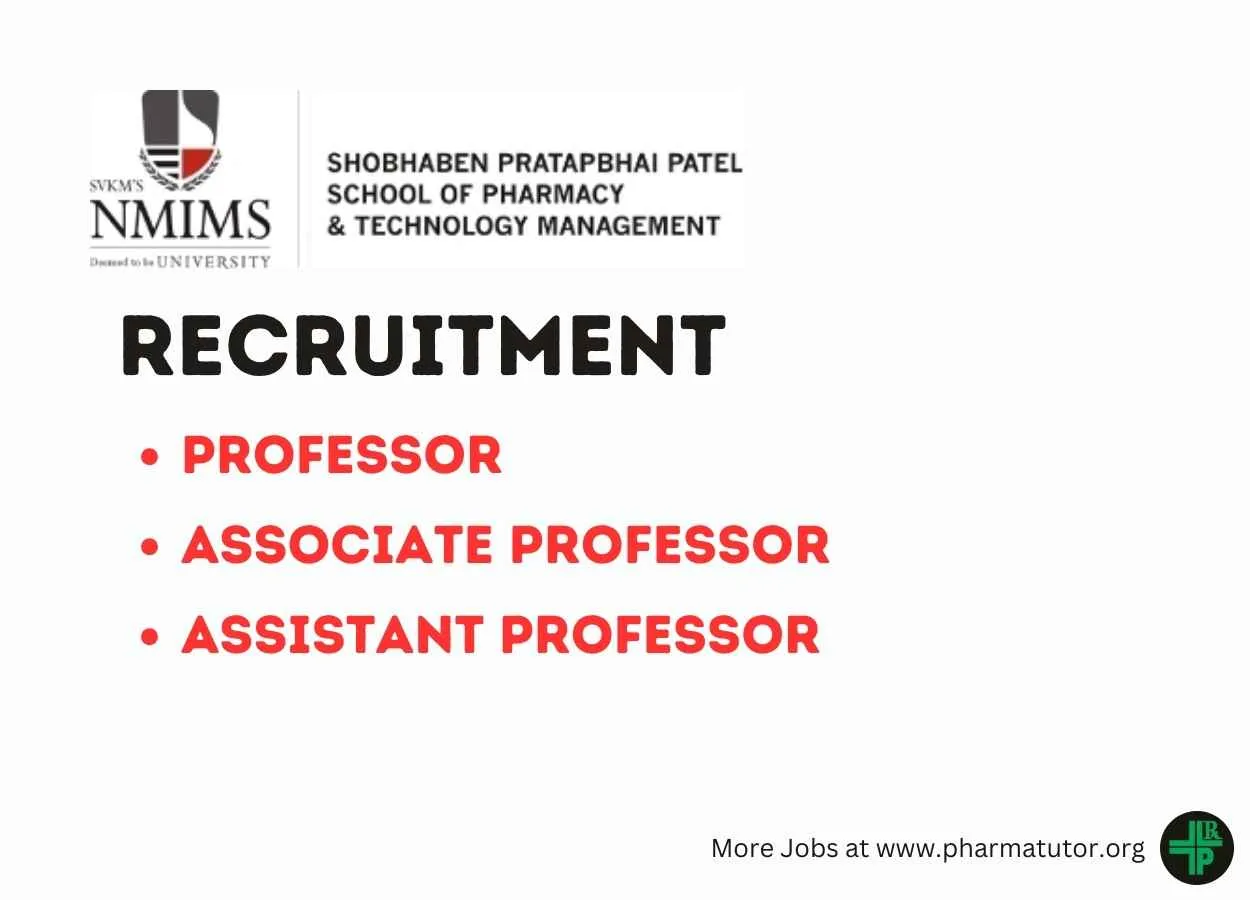 Recruitment for Professor, Associate Professor, Assistant Professor at SPPSPTM