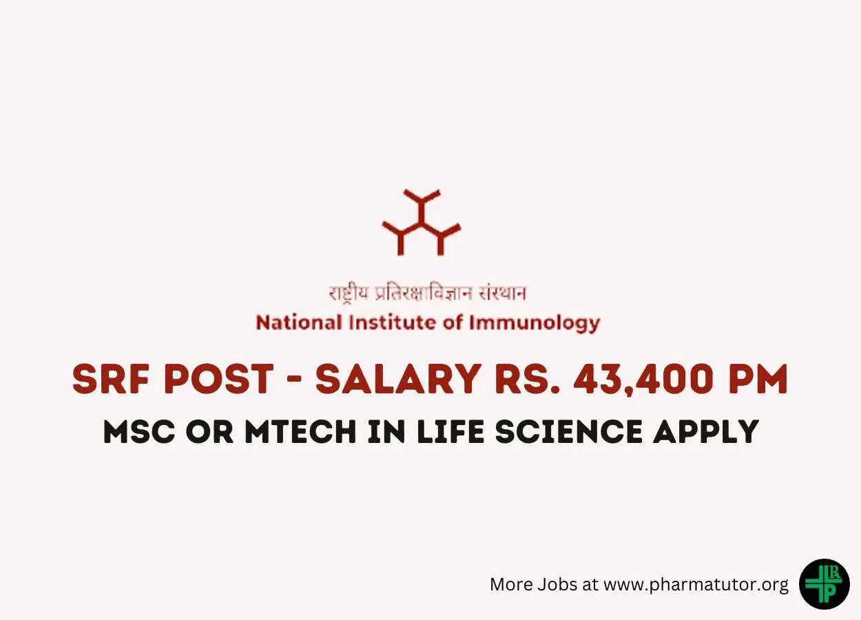 Vacancy for Senior Research Fellow at National Institute of Immunology