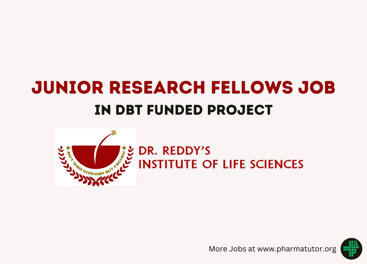 Application for Junior Research Fellows in DBT funded project at DRILS
