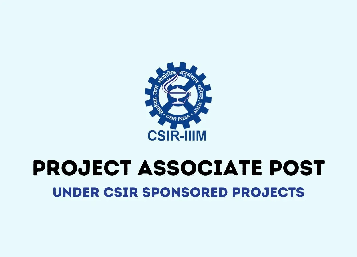Applications are invited for post of Project Associate at IIIM