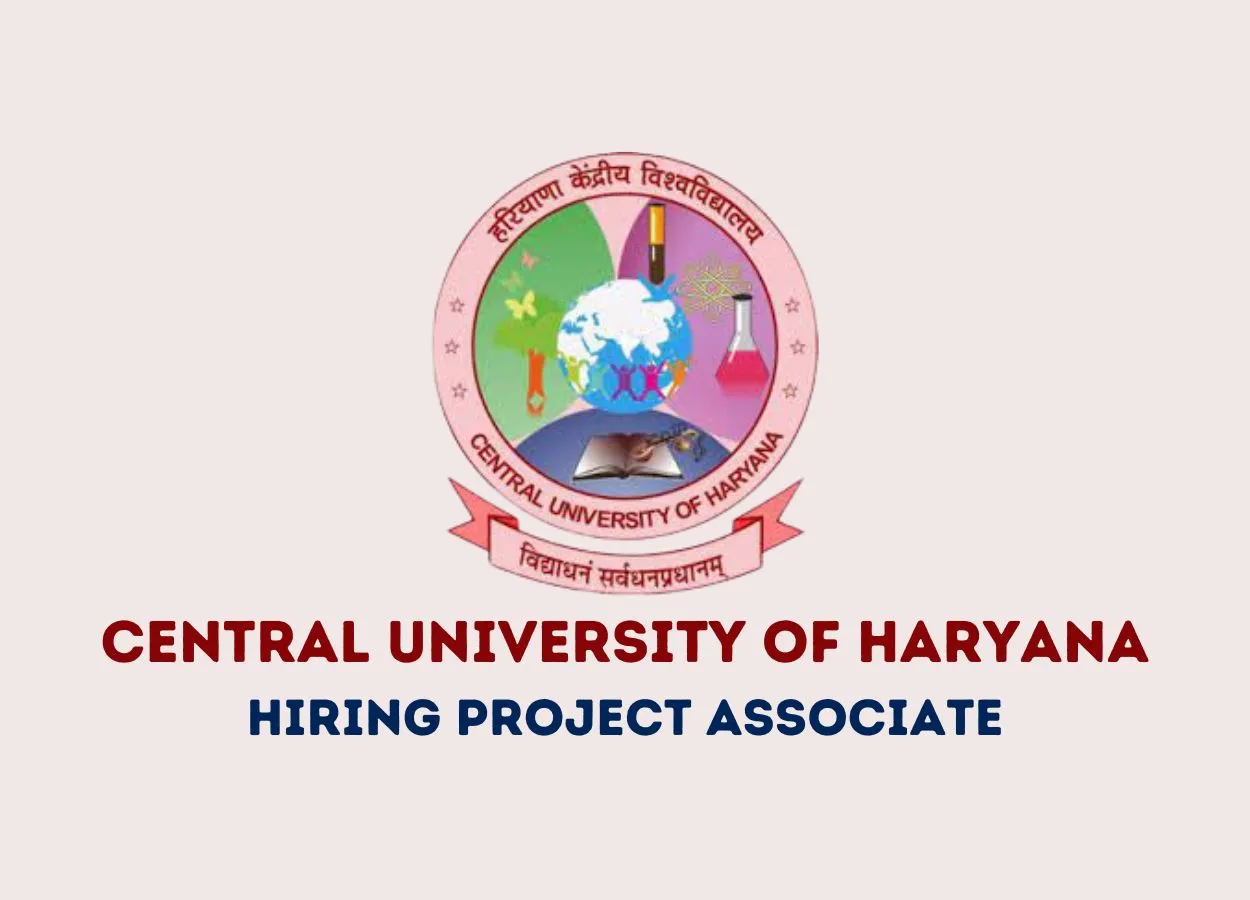 Applications are invited for the post of Project Associate at Central University of Haryana