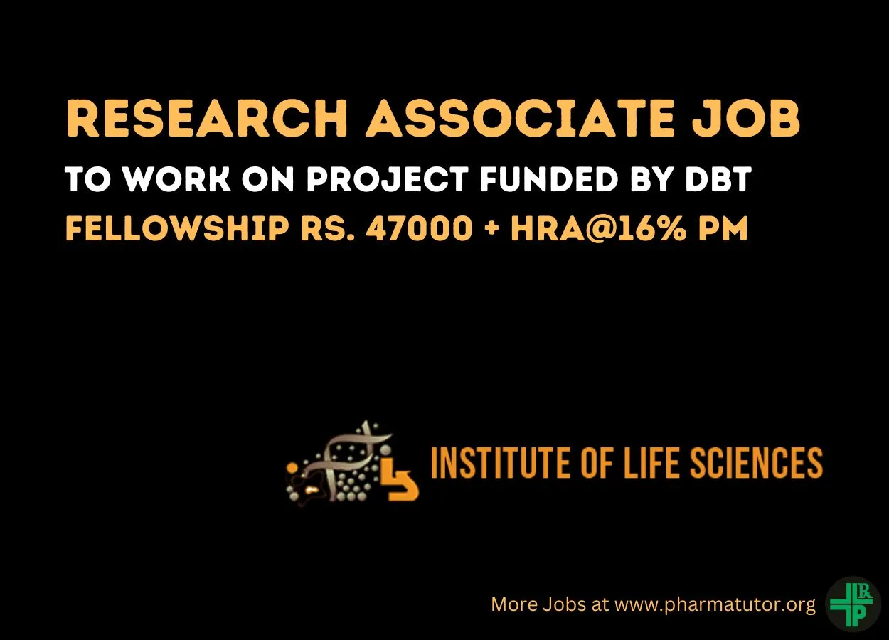 Institute of Life Sciences looking for Research Associate