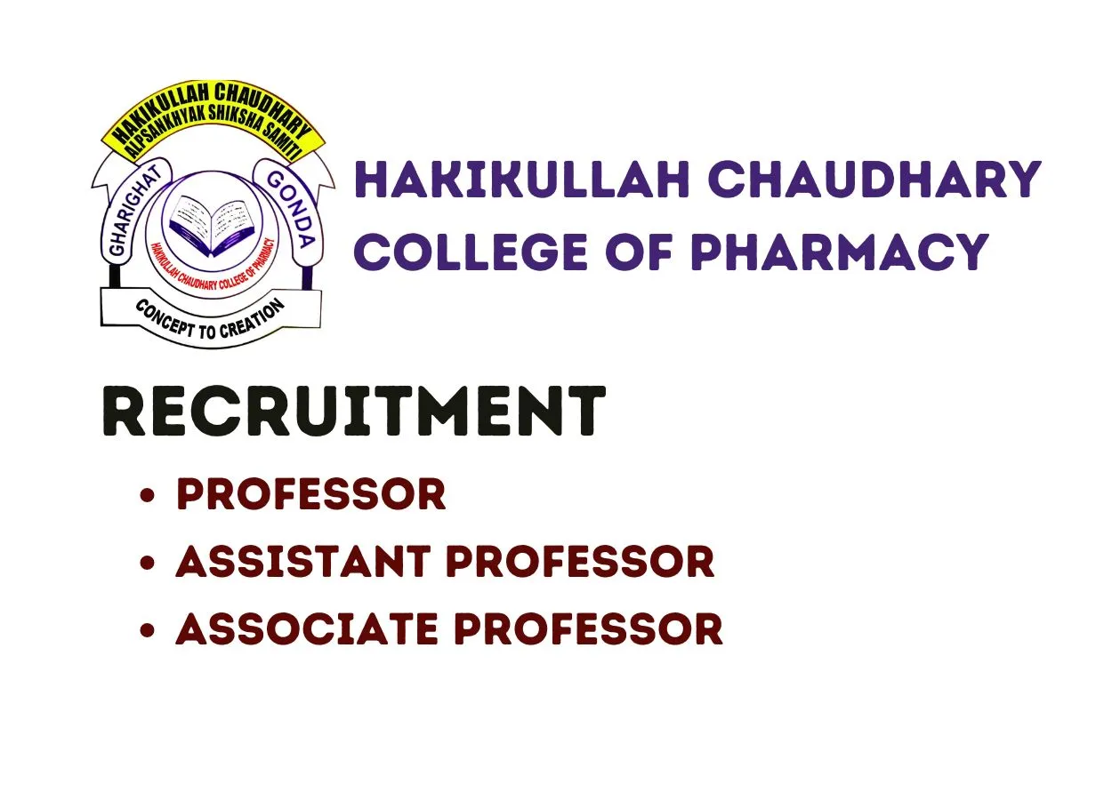Job for Professor, Associate Professor, Assistant Professor at Hakikullah Chaudhary College of Pharmacy