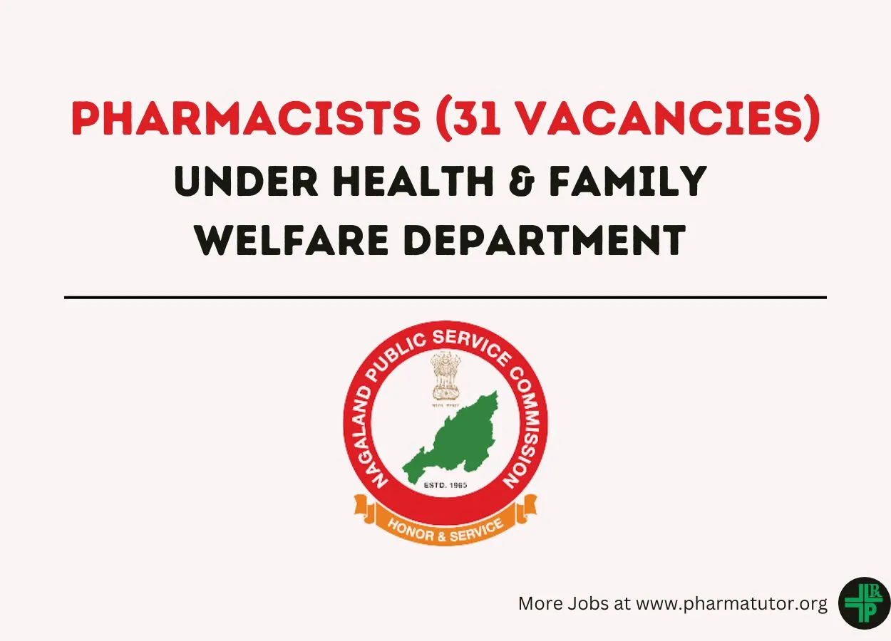 Job Openings for Pharmacists under Health & Family Welfare Department