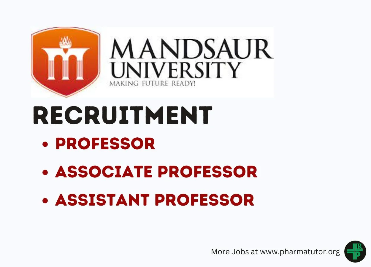 Vacancy for Professor, Associate Professor and Assistant Professor at Mandsaur University