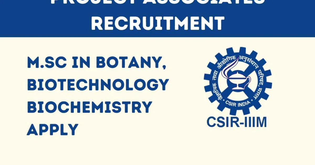 Apply Online for post of Project Associates at Indian Institute of Integrative Medicine