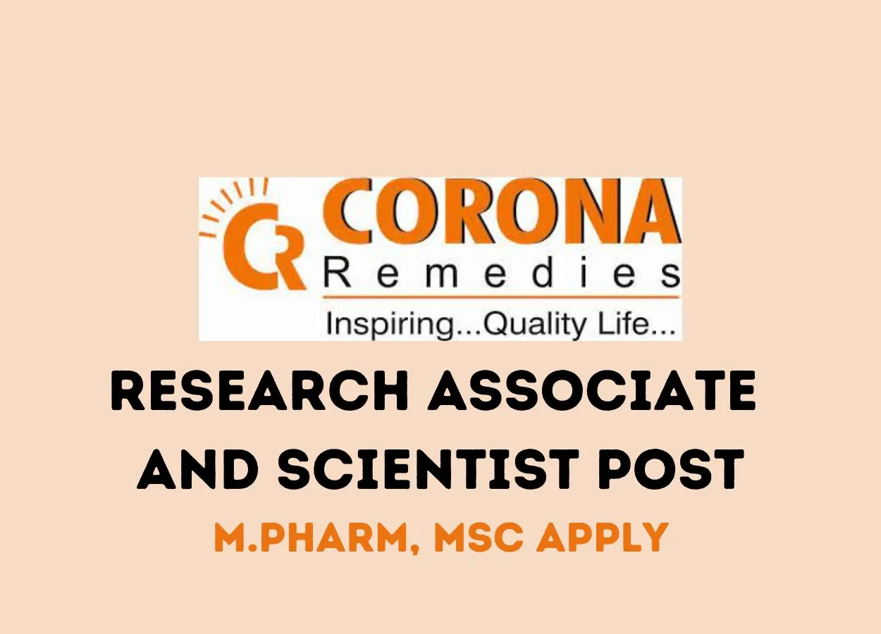 CORONA Remedies looking for Research Associate and Scientist