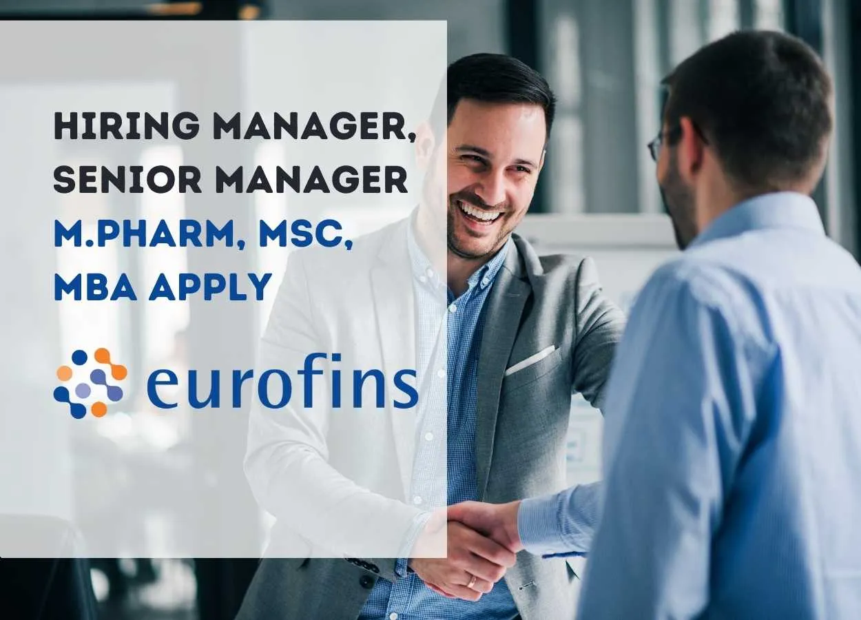 Eurofins Scientific Hiring Manager, Senior Manager