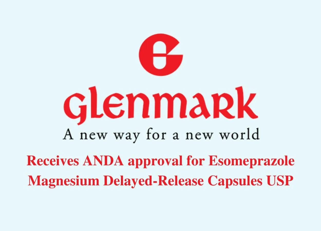 Glenmark receives ANDA approval for Esomeprazole Magnesium Delayed-Release Capsules USP