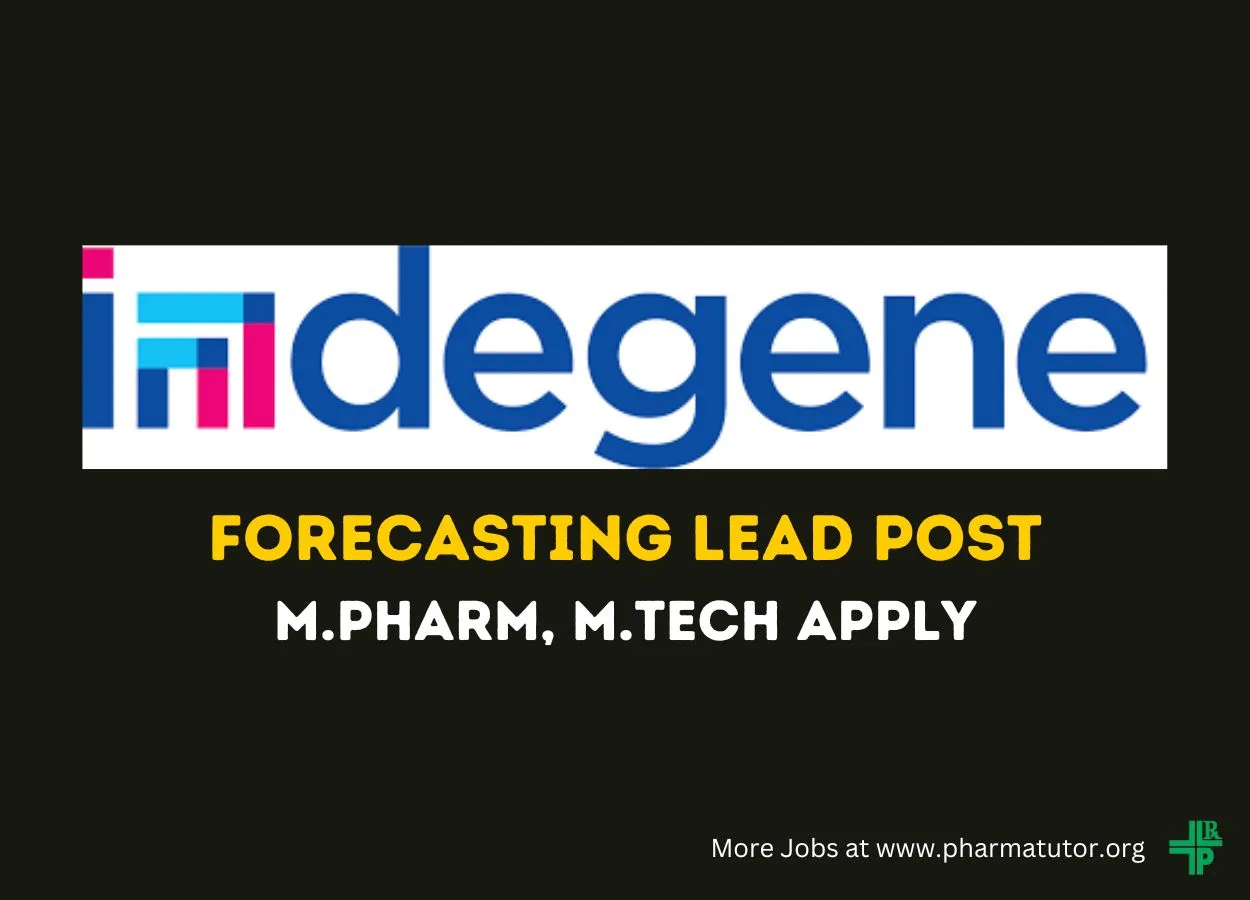 Indegene looking for Forecasting Lead