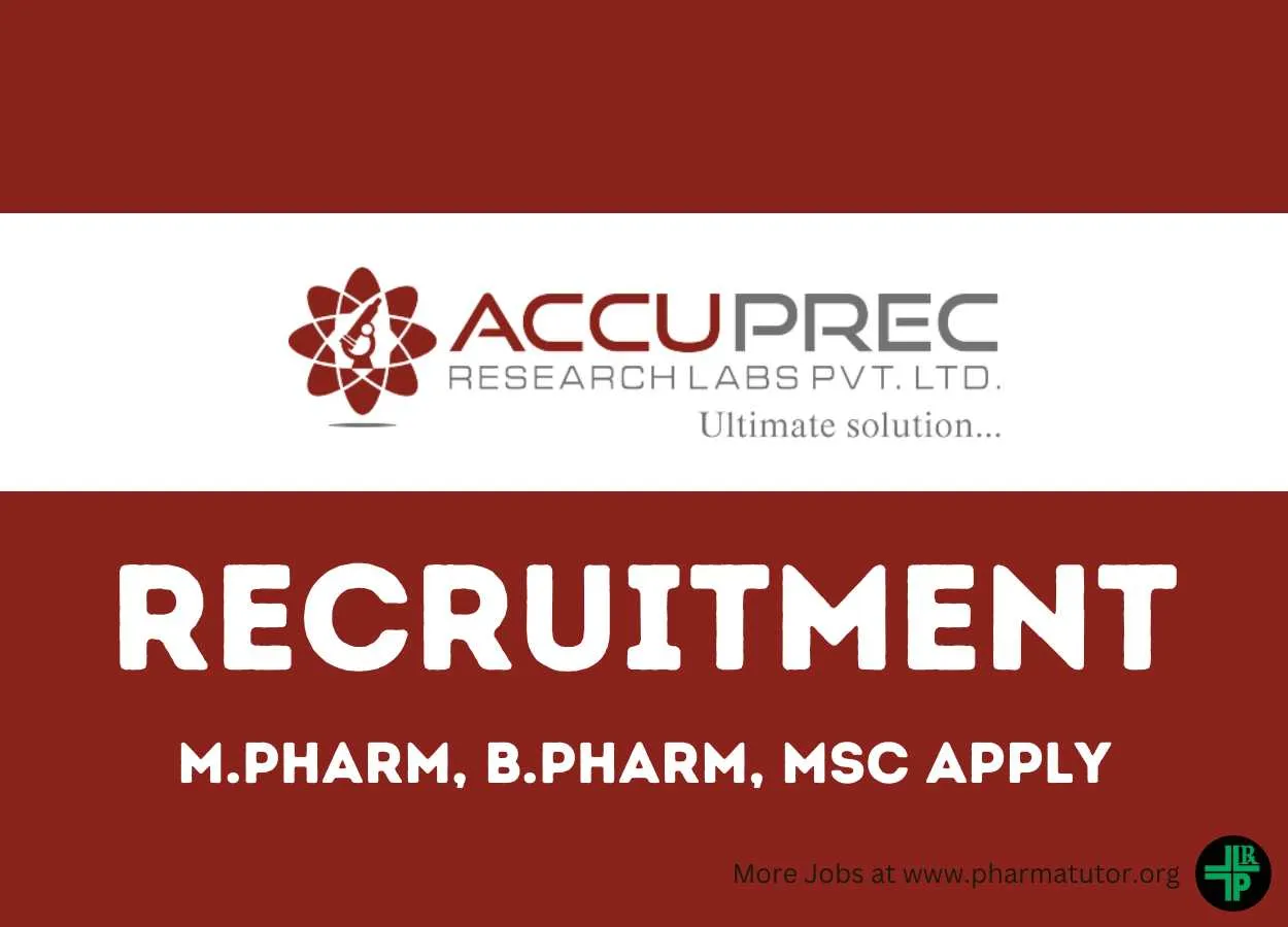 Job as Research Associate / Sr. Research Associate (ICP-MS) at Accuprec Research
