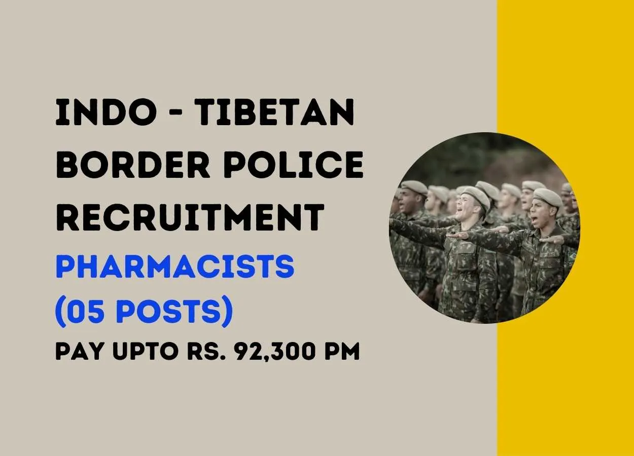 Job Openings for Pharmacists at Indo Tibetan Border Police