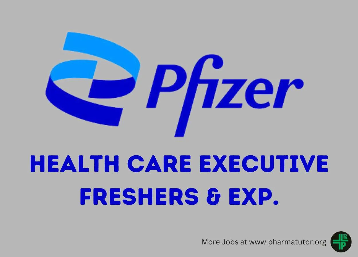 Pharma sales recruitment at Pfizer - freshers and experienced may apply