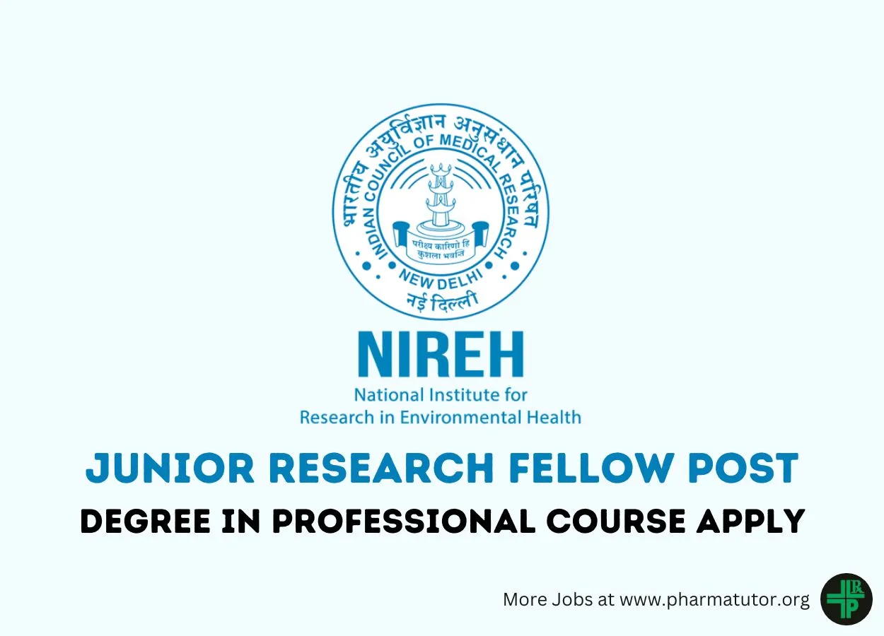 Vacancy for Junior Research Fellow at NIREH