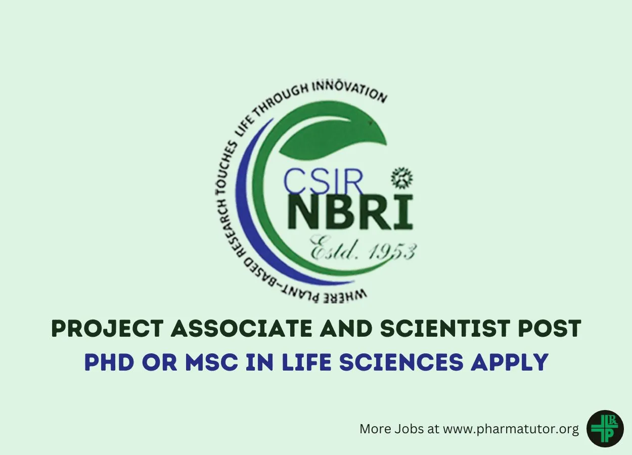 Vacancy for Project Associate, Project Scientist at National Botanical Research Institute