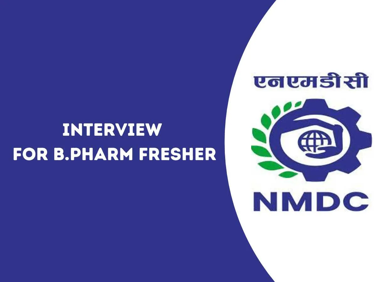 Walk in interview for B.Pharm Apprentices at NMDC Limited