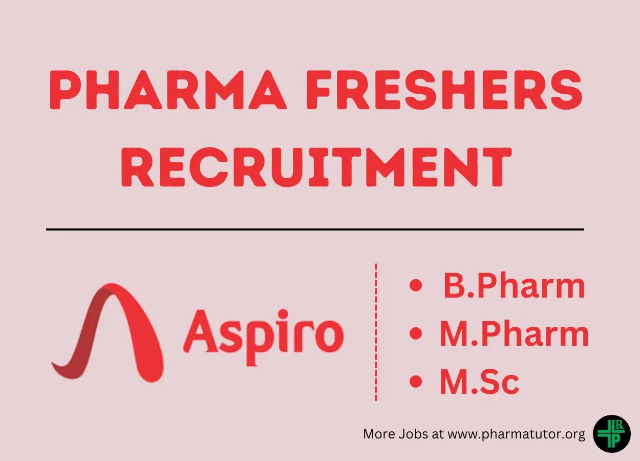 Walk-in interviews For Freshers M.Pharmacy, B.Pharmacy, M.Sc at Aspiro