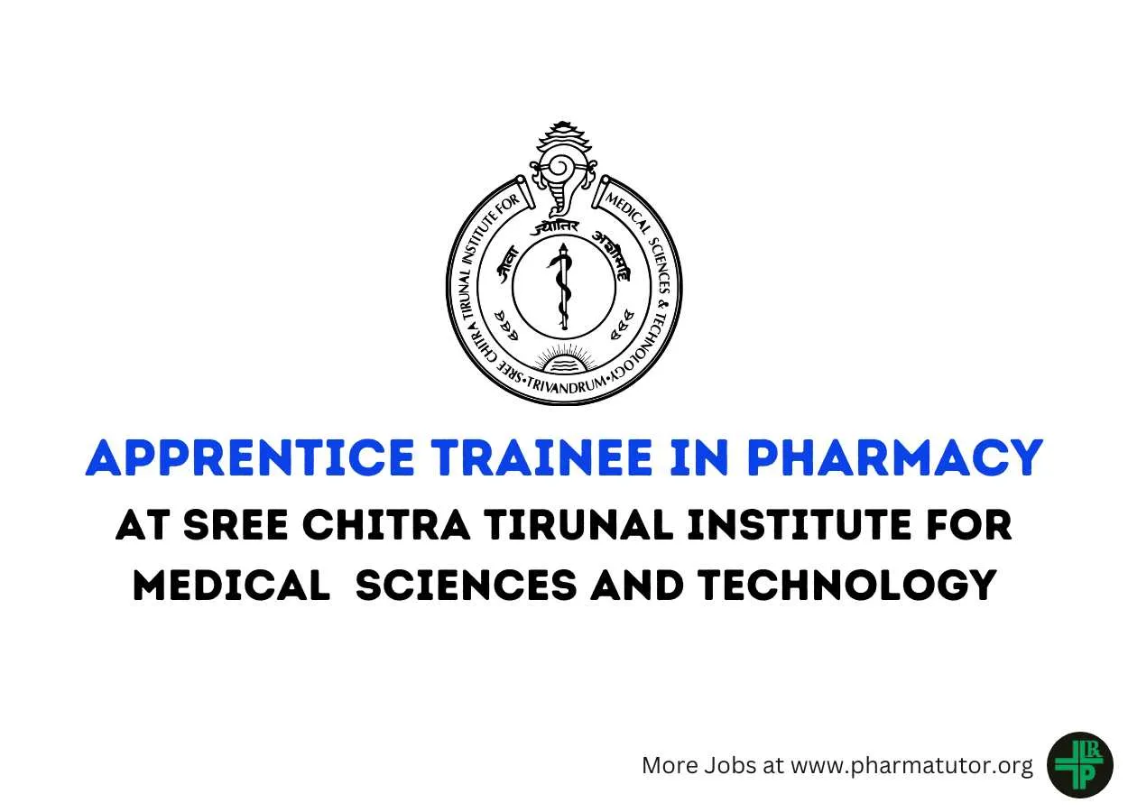 Work as Apprentice Trainee in Pharmacy at SCTIMST