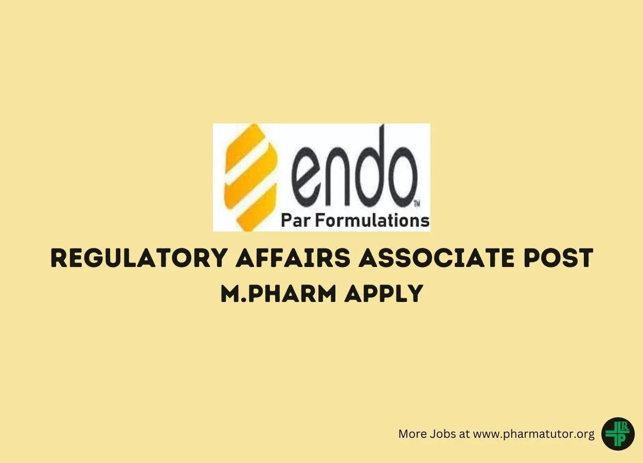 Job as Regulatory Affairs Associate at Endo India