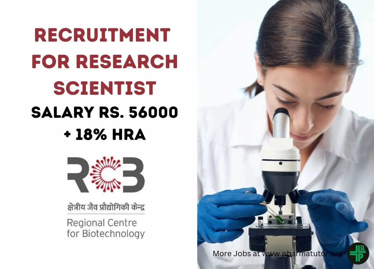 Vacancy for Research Scientist at Regional Centre for Biotechnology