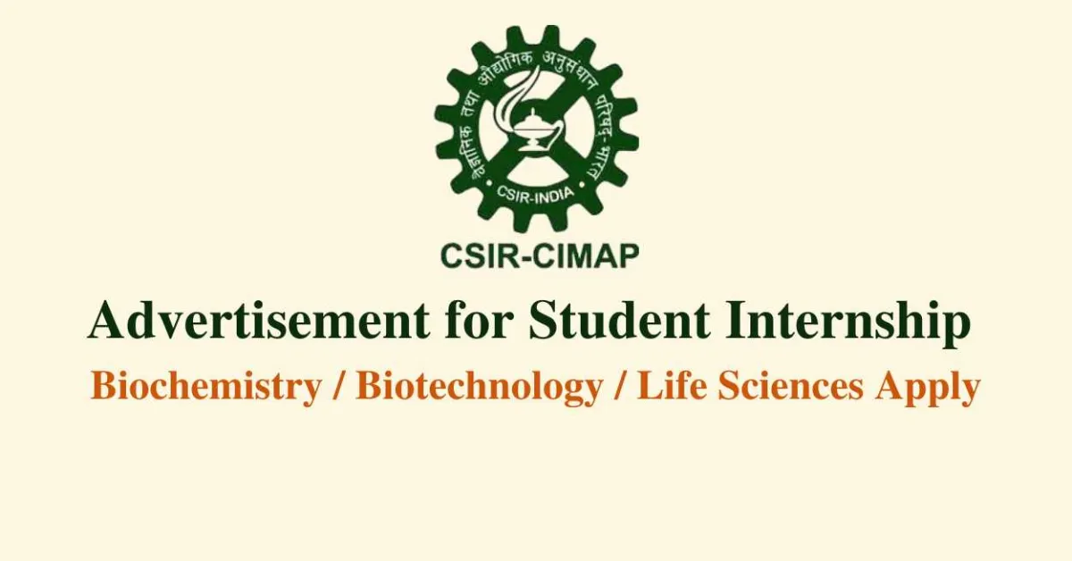 Application for post of Student Internship at CSIR-CIMAP