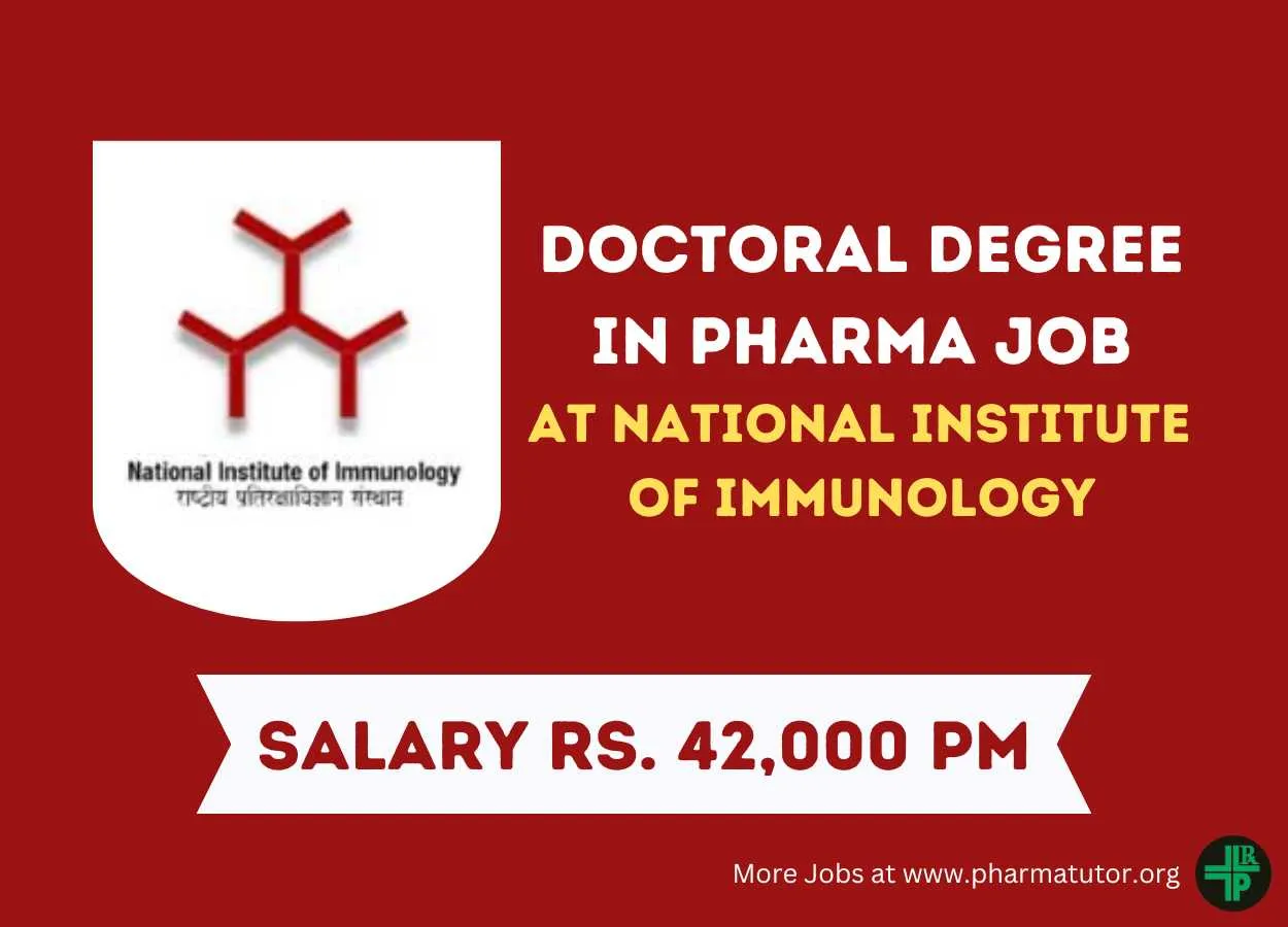 Doctoral Degree in Pharma at National Institute of Immunology