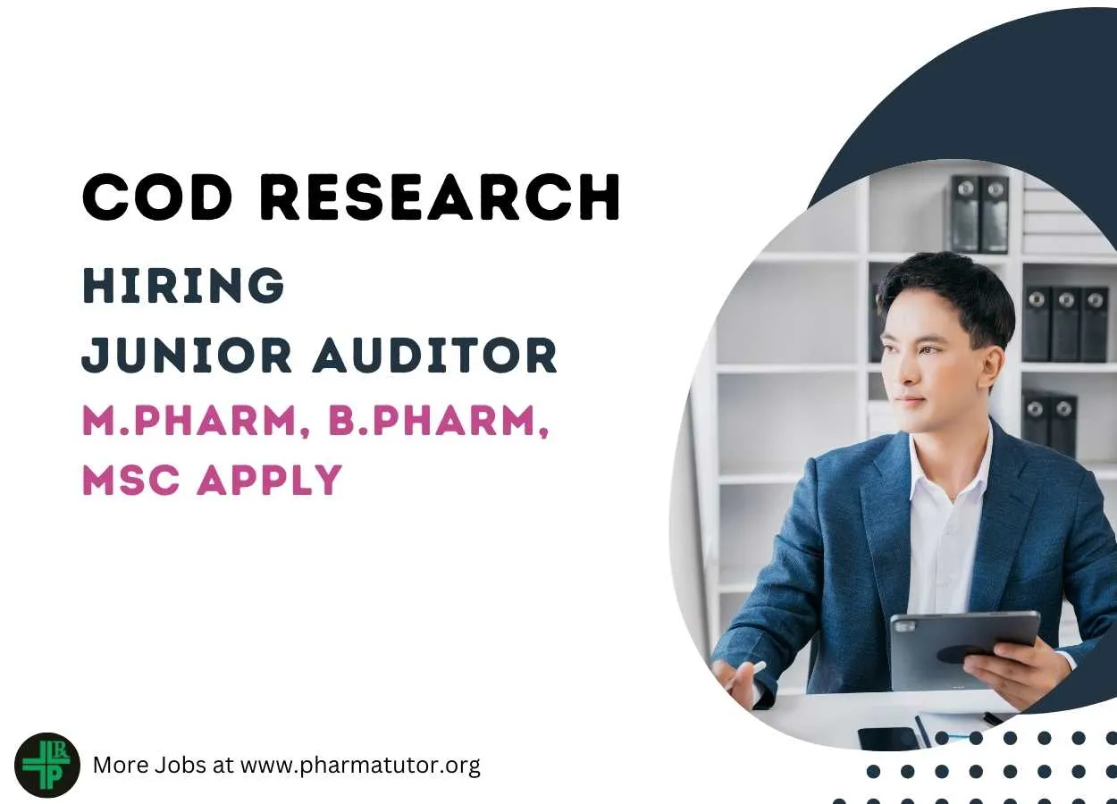 Hiring Junior Auditor at COD Research