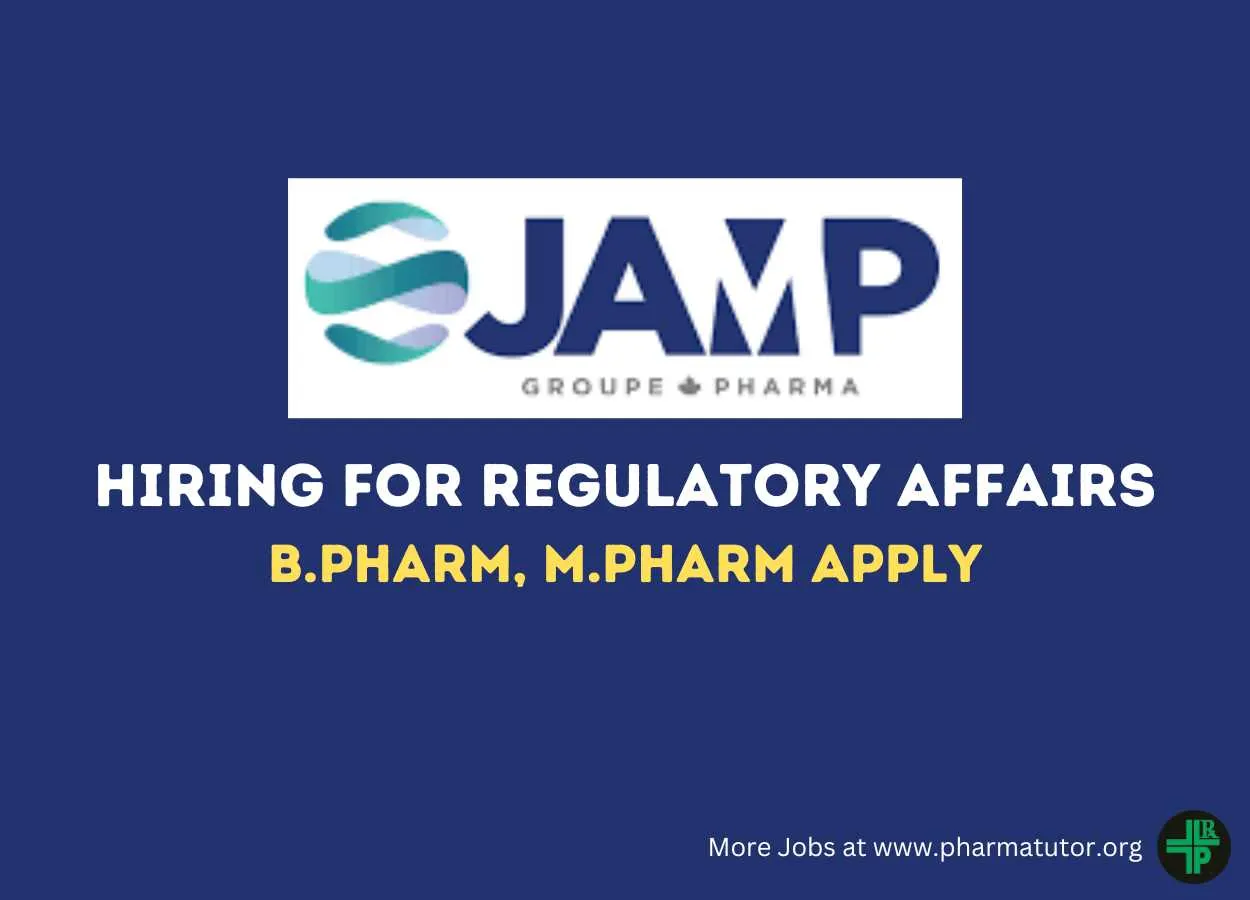 JAMP group Hiring for Regulatory Affairs