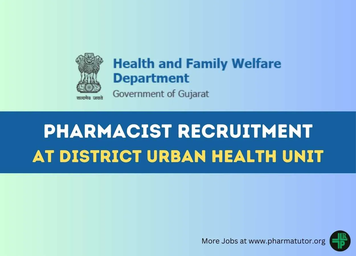 Job for Pharmacist at District urban Health Unit